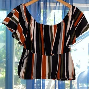 Feathers Cropped Top